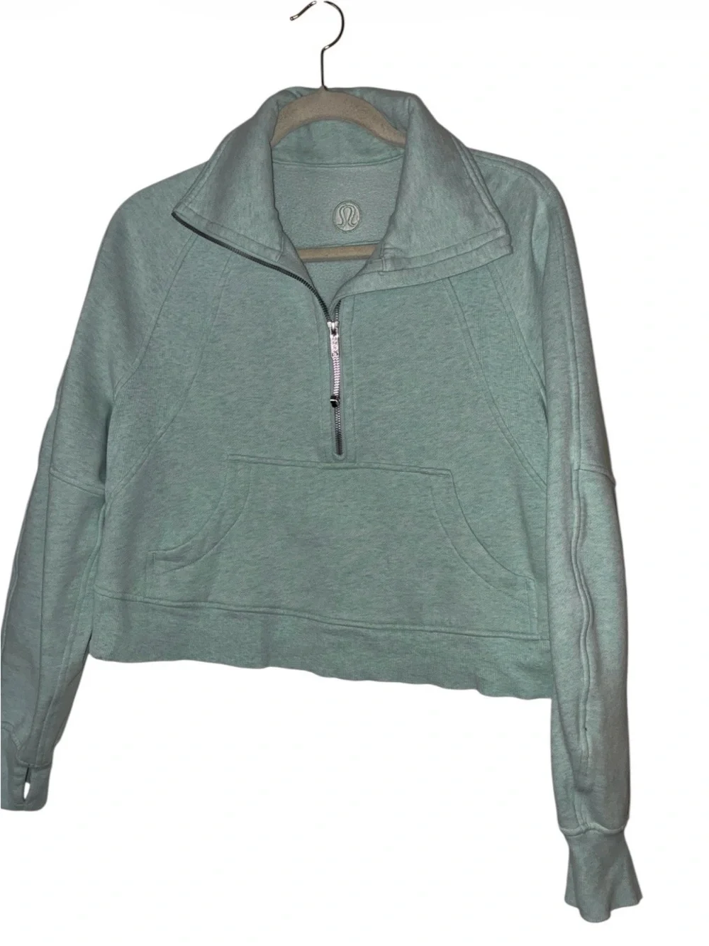 Lululemon Scuba Oversized sweatshirt Funnel Neck Delicate Mint Sz XS/S